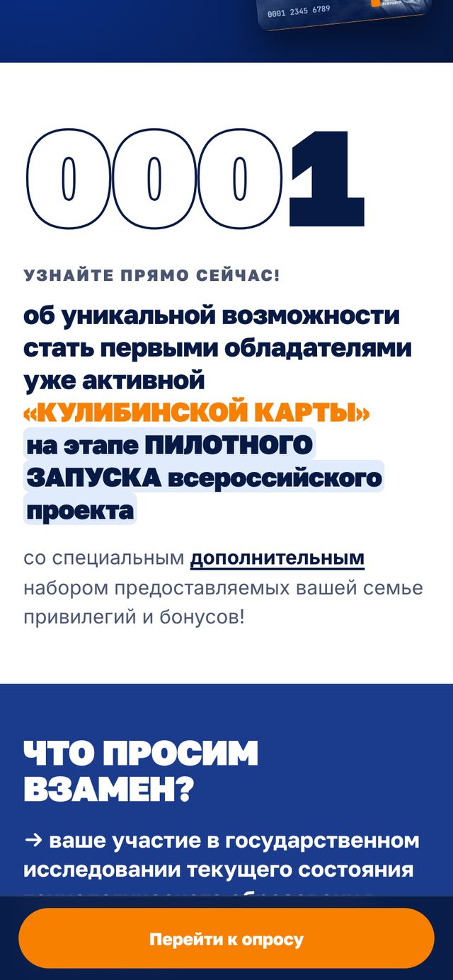 Кулибинская карта, экран телефона 2